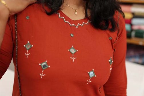 Women's Cotton Aline Co-ord Set - 1649 - Image 2
