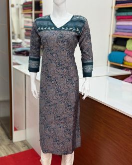 Women’s Cotton Peacock Slitted N-Style Top – Code: 11537