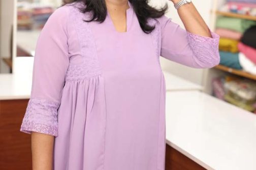 Women's N Style Lavender Top: 11533 - Image 3