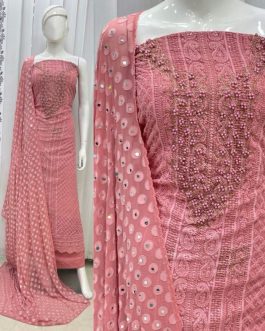 Women's Churidar Material schiffli Georgette with Lining Code: 1718
