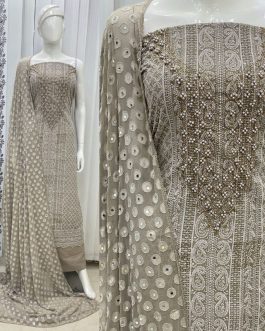 Women's Churidar Material schiffli Georgette with Lining Code: 1724