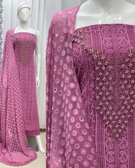 Women's Churidar Material schiffli Georgette with Lining Code: 1744
