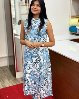 Women's Floral Printed Co-ord Set with sleeves attached Code: 1747