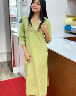 Women's Embroidered Cotton Co-ord Set Code: 1783