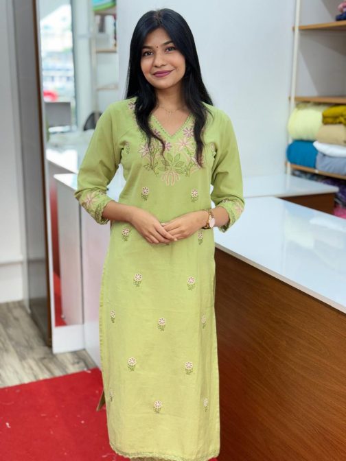 Women's Embroidered Cotton Co-ord Set Code: 1783 - Image 2