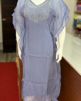 Women’s Kaftan with Sequence and Beads hand work – Code: KU 371