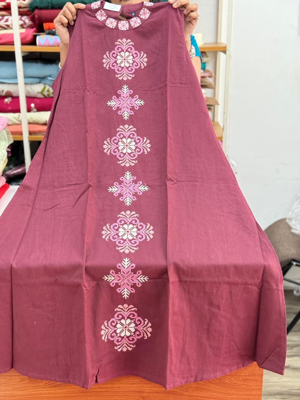 Women's Embroidered Cotton Co-ord Set 2049